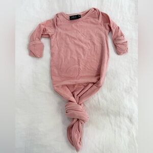 Baby Pink Bamboo Knotted Onesie Bodysuit
